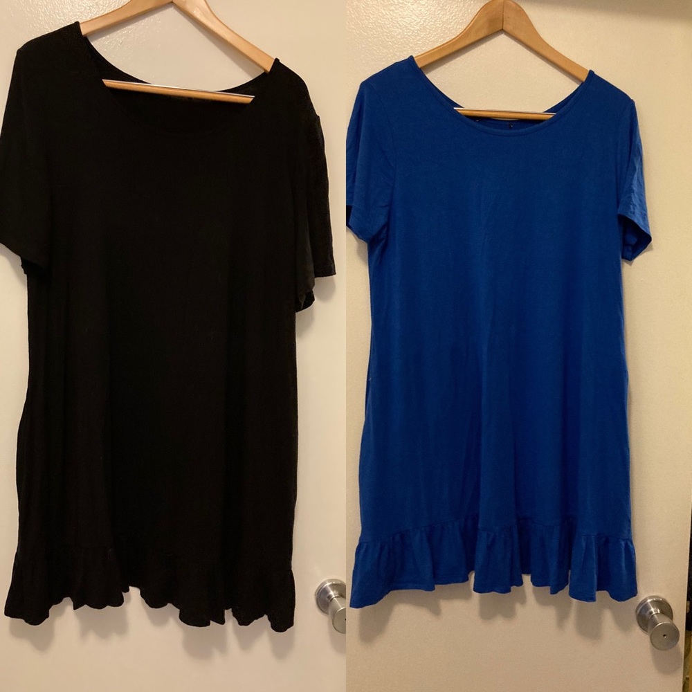 Mid thigh length  tunics on 5’4”